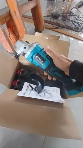 Esmerilhadeira lixadeira angular portátil a bateria 21v profissional promoção entrego