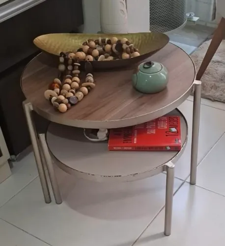 Mesa de centro conjunto com 2 mesas