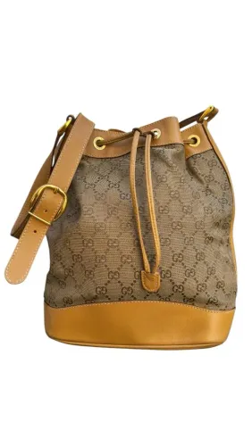 Bolsa Gucci Bucket GG Canvas vintage 