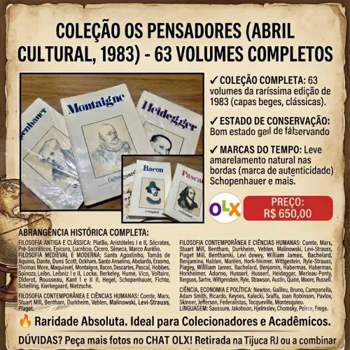 Coleção Os Pensadores - Abril Cultural 1983