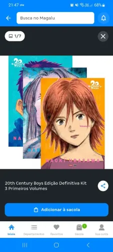 Mangá 20th century boys (vol 1,2 3)
