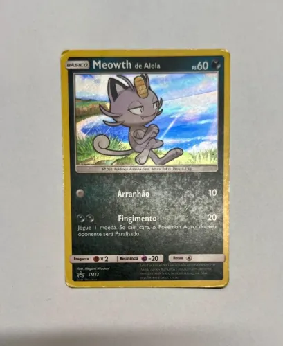 Carta Pokémon Meowth de Alola (SM43/250)