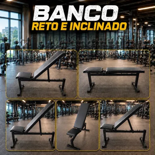 Banco reto com inclinação