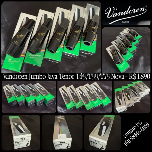 BOQUILHAS PARA SAX TENOR VANDOREN JUMBO JAVA T45/T55/T75 - NOVAS/ORIGINAIS