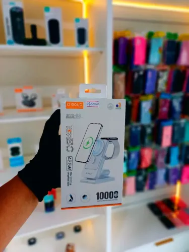 Carregador por indução 3 em 1 10.000mAh