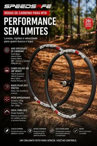 Rodas de Carbono para MTB Speedsafe