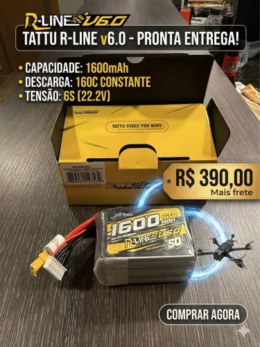 Bateria lipo Tattu 6S 1600mah 160c