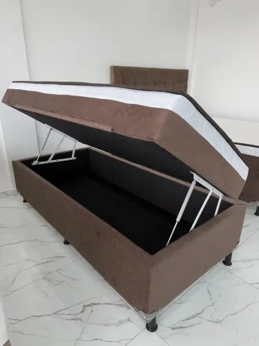 Cama Box Solteiro Baú + Colchão acoplado Soft Flex (Molas Ensacadas Individuais)