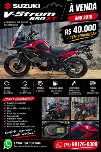 Vendo essa linda moto, Suzuki V-Strom 650XT