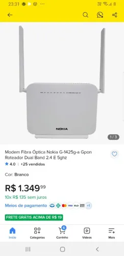 Modem fibra wifi