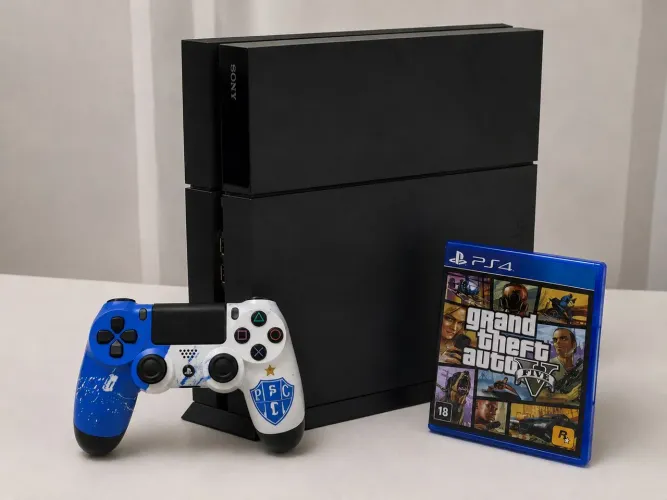 Ps4 fat impecável 1 jogo e 1 controle