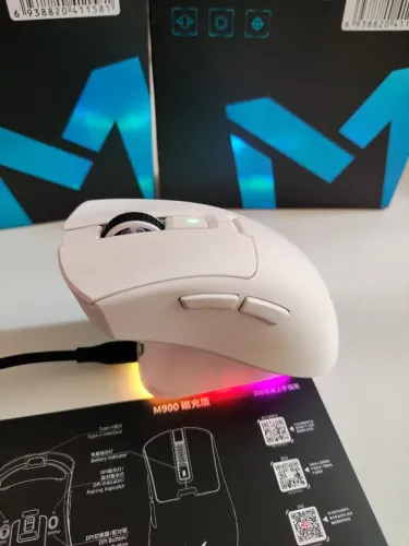Mouse Gamer Delux M900 Pro Sem Fio - Branco