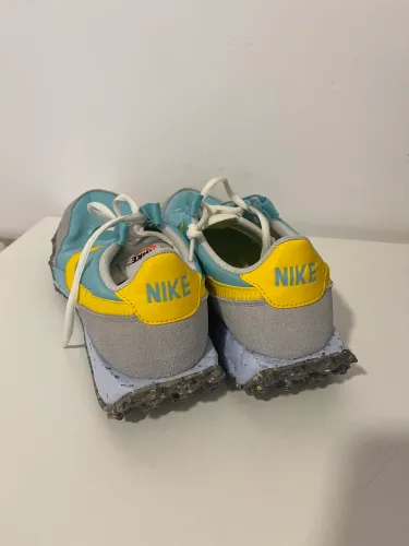 tênis nike waffle crater azul e amarelo 39