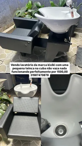 Lavatório para Salão de beleza cuba com linha na cuba