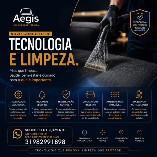 Higienização técnica de estofados BH e região metropolitana