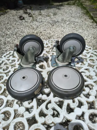 Jogo 4 Rodízios Schioppa 5 Polegadas (125mm) - 2 Com Freio E 2 Fixas