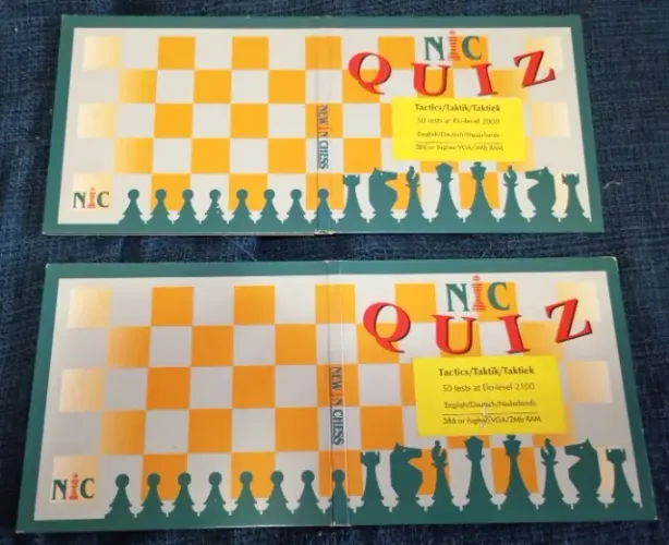 2 Disquetes NIC Quiz Tactics New In Chess ( Táticas Em Xadrez )