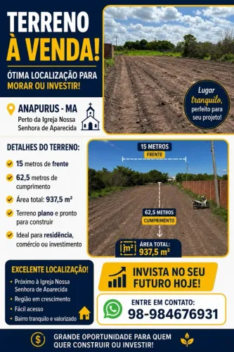 TERRENO A VENDA EM ANAPURUS-MA