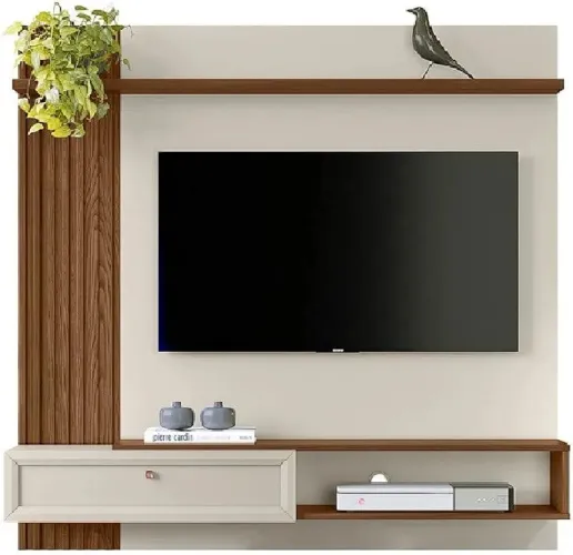 Painel TV 55" Home Alvorada Lacrado Nota Fiscal Freijó/ Off White Zerooo Aceito Cartão