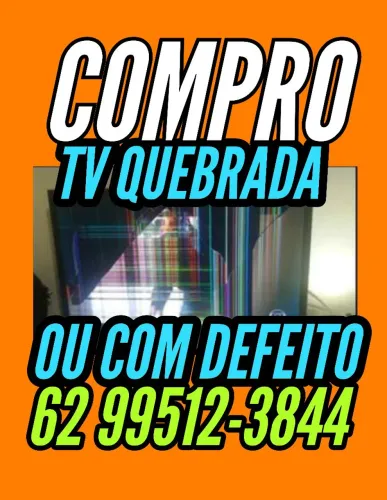 TV COM DEFEITO E QUEBRADA