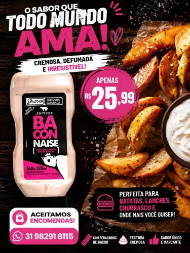 Baconnase a melhor que existe ,faça seu pedido pelo zap *