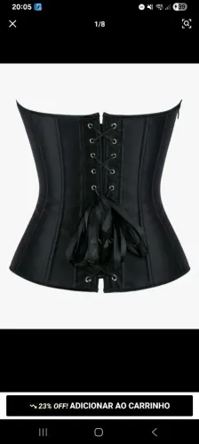 Corset Preto Novo Nunca Usado