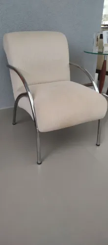Poltrona fixa cromada