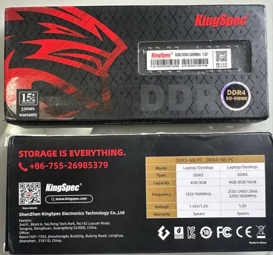 MEMÓRIA RAM NOTEBOOK KINGSPEC 8GB