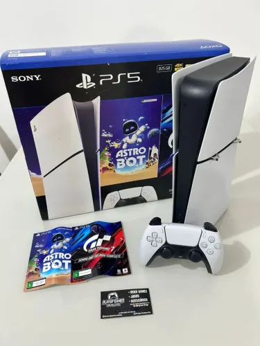 Playstation 5 Slim Modelo Mais novo Fosco! ACOMPANHA JOGOS (Aceito Cartão)