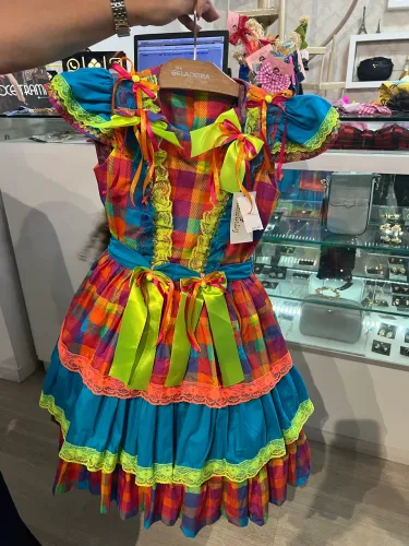 Vestido junino infantil veste de 8 a 10 anos