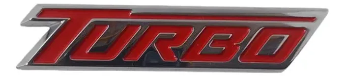 Emblema Turbo Traseiro Chevrolet Cruze Tracker 2017 2018 19 Vermelho