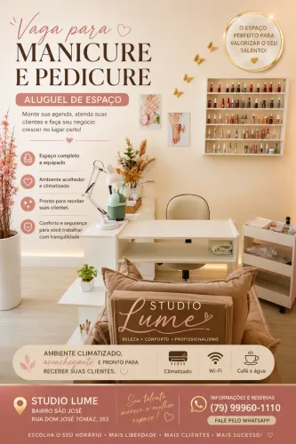 Espaço pronto para manicure