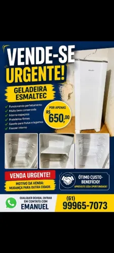 Geladeira esmaltec 245 semi nova 