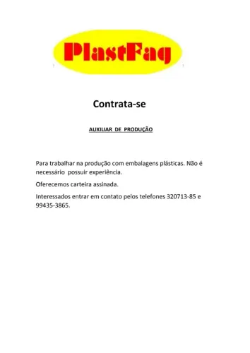 Auxiliar de produção