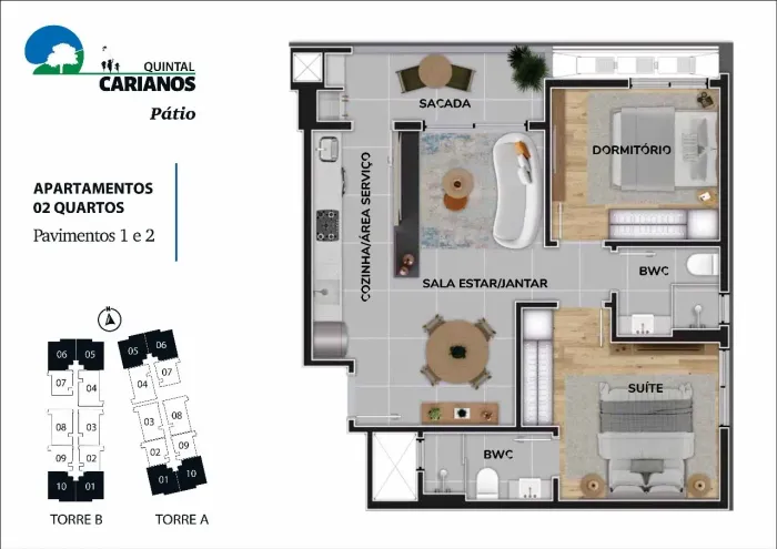 Venda | Carianos | Apartamento 2 quartos (1 suíte)