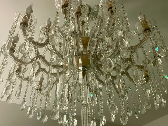 Lustre grande de cristal 20 braços