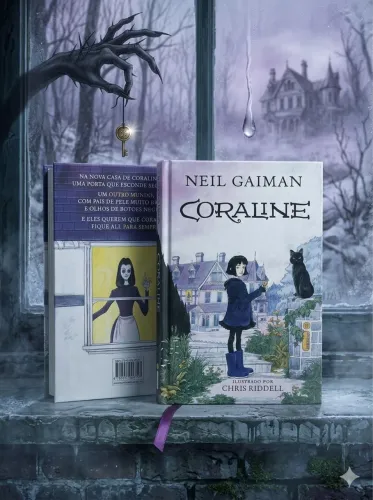 Coraline (Neil Gaiman) - Capa Dura + Marcador De Botão Original