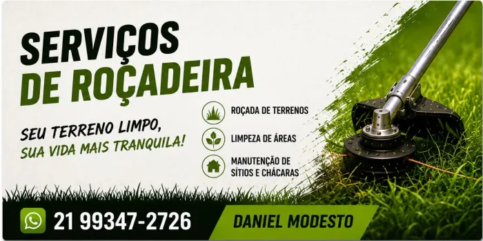 Faço serviços com roçadeira 