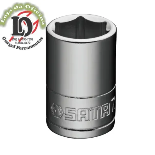 Soquete sextavado 1/2" 23mm - SATA-ST13314SC