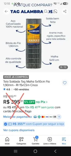 Vendo TELA nova na embalagem.  Somente  300,00 !