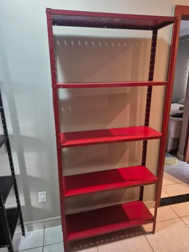 Estante Prateleiras De Aço vermelha 