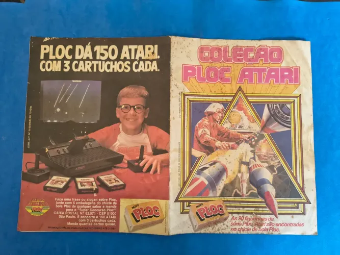 Álbum de Figurinhas Chicletes Ploc Atari 1982