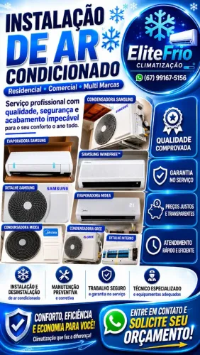 Manutenção corretivas e preventivas em ar condicionado split 
