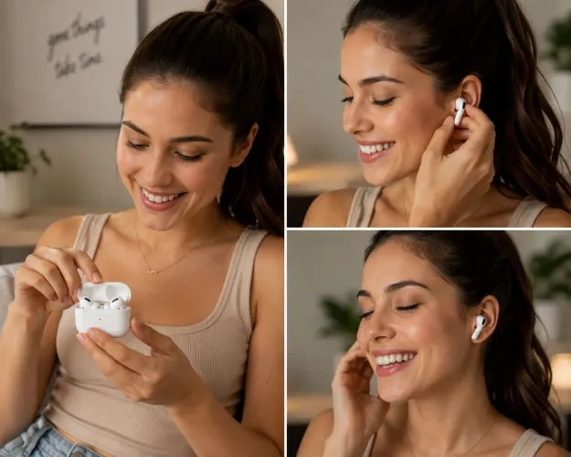 Fone Bluetooth Estilo AirPods Pro com ANC e Estojo USB-C - Novo