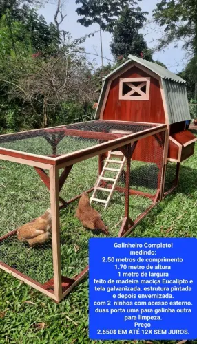 Galinheiro/ Viveiro / pronta entrega 12x sem Juros