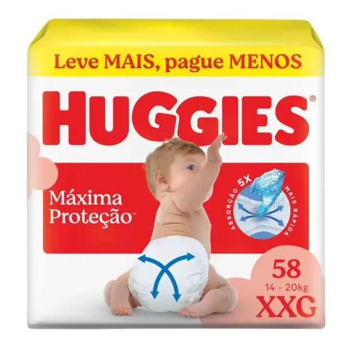 Fralda xxg pacote grande