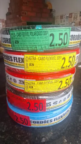 Fio elétrico 2.5mm no preço especial para pagamento avista