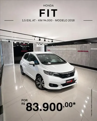 Honda Fit EXL 1.5 Flex/flexone 16V 5P AUT 2018