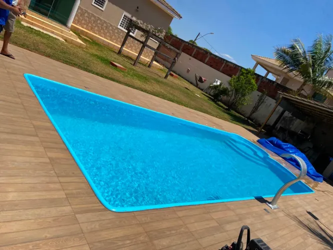 Piscina de fibra 8M 15 anos de garantia