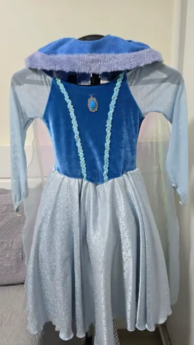 Lindo Vestido Azul - Tema Frozen (6 a 8 anos)